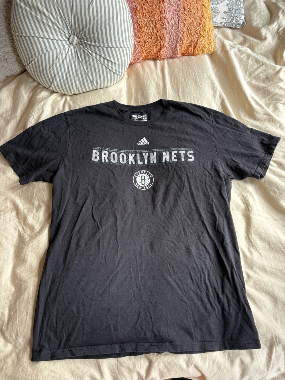 adidas Black Brooklyn Nets Graphic Tee